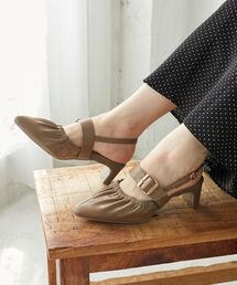 【WEB限定XLサイズあり】ふかふかフィットギャザーミュール