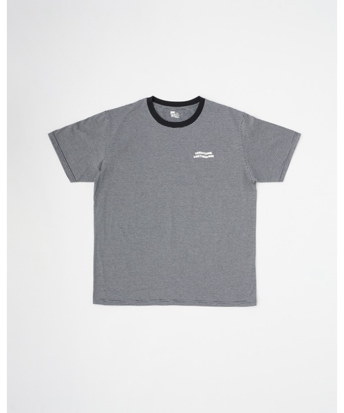 Traditional Weatherwear(トラディショナルウェザーウェア)の「WAVE BORDER RINGER TEE SHORT SLEEVE(Tシャツ/カットソー・メンズ・ホワイト系その他/チャコールグレー・L/M/S/XS)」の4枚目の写真