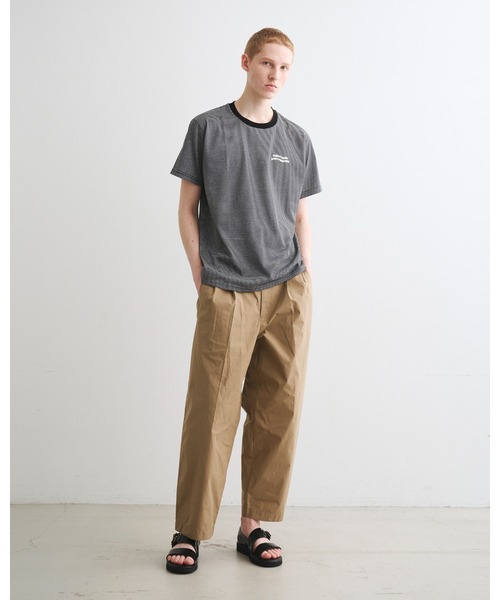 Traditional Weatherwear(トラディショナルウェザーウェア)の「WAVE BORDER RINGER TEE SHORT SLEEVE(Tシャツ/カットソー・メンズ・ホワイト系その他/チャコールグレー・L/M/S/XS)」の5枚目の写真