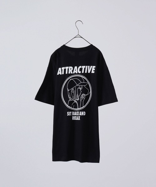 MODISH GAZE（モディシュガゼ）の「MODISH GAZE スモーキングガール SIT BACK AND RELAX半袖Tシャツ（Tシャツ/カットソー・メンズ・ネイビー系1/ネイビー系2/ブラック×ホワイト/ホワイト×ブラック・L/XL/M）」の13枚目の写真