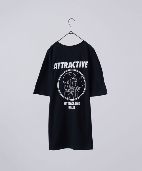MODISH GAZE（モディシュガゼ）の「MODISH GAZE スモーキングガール SIT BACK AND RELAX半袖Tシャツ（Tシャツ/カットソー・メンズ・ネイビー系1/ネイビー系2/ブラック×ホワイト/ホワイト×ブラック・L/XL/M）」の17枚目の写真
