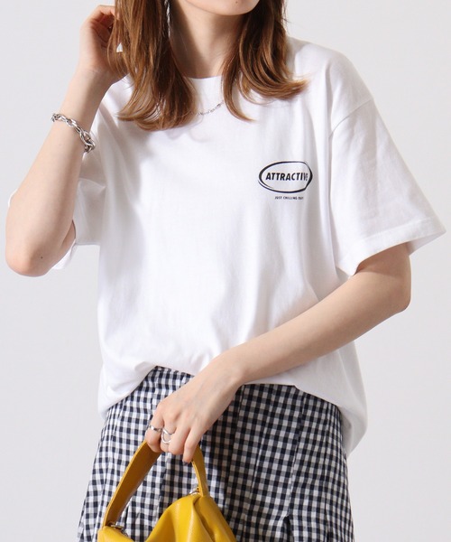 MODISH GAZE（モディシュガゼ）の「MODISH GAZE スモーキングガール SIT BACK AND RELAX半袖Tシャツ（Tシャツ/カットソー・メンズ・ネイビー系1/ネイビー系2/ブラック×ホワイト/ホワイト×ブラック・L/XL/M）」の20枚目の写真