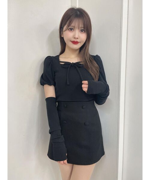 EATME(イートミー)の「アームウォーマー付パフスリーブTOP(Tシャツ/カットソー・レディース・ブラック/ベージュ/ブラウン・FREE)」の20枚目の写真