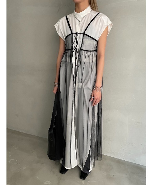 AIC.（エーアイシー）の「バンドカラータックデザインロング