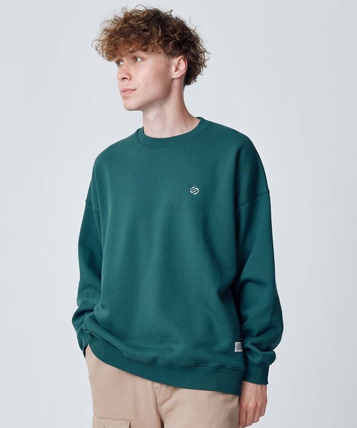 SILAS（サイラス）の「CHEST LOGO BASIC WIDE SWEATSHIRT（スウェット・メンズ・グリーン/チャコール/アッシュ/ブラック/バーガンディー・L/M/XL）」の20枚目の写真