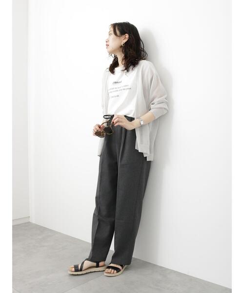 Samansa Mos2 blue（サマンサモスモスブルー）の「タックイージーパンツ（その他パンツ・レディース・キナリ/カーキ/チャコールグレー・F）」の21枚目の写真