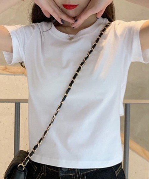 leune(ルネ)の「バックリボンTシャツ(Tシャツ/カットソー・レディース・ブラック/ホワイト・FREE)」の4枚目の写真