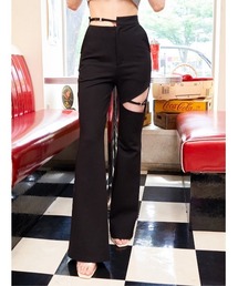 カットベルトフレアパンツ