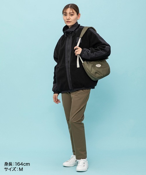 le coq sportif（ルコックスポルティフ）の「リバーシブル フリースジャケット（ブルゾン・レディース・カーキブラウン/ホワイト×ブルー/ブラック/カーキ系・S/M/XL/L）」の11枚目の写真