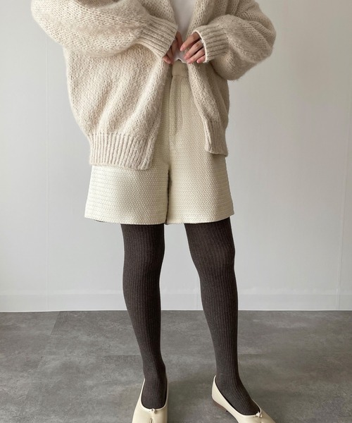 JUNOAH（ジュノア）の「ツイードタックショートパンツ（その他パンツ・レディース・アイボリー/ブラウン/ブラック・X-LARGE/LARGE/MEDIUM）」の8枚目の写真