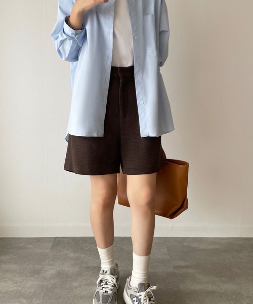 JUNOAH（ジュノア）の「ツイードタックショートパンツ（その他パンツ・レディース・アイボリー/ブラウン/ブラック・X-LARGE/LARGE/MEDIUM）」の11枚目の写真