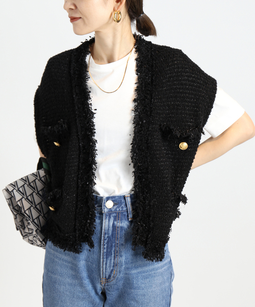 美品　vermeil par iena COブークレニットジャガードベスト 楽天市場】【SALE／30%OFF】《追加》COブークレニットジャガード