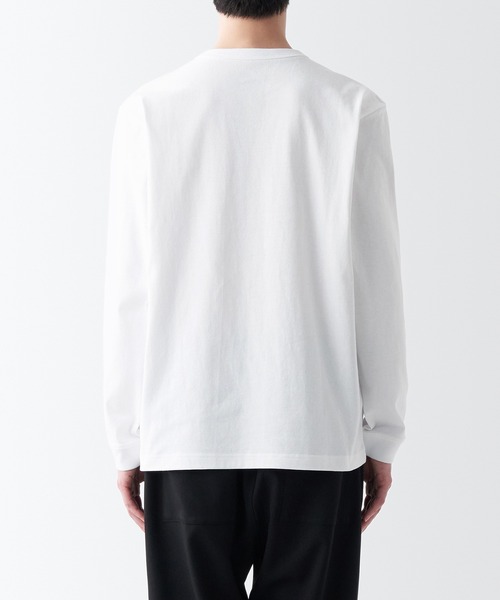 セール】洗いざらし太番手クルーネック長袖Tシャツ（Tシャツ