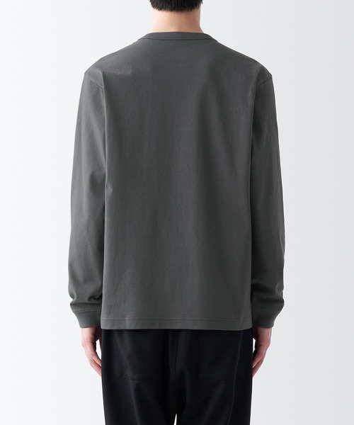 WALK THE LINE 長袖Tシャツ ダークグレー セール】洗いざらし太番手クルーネック長袖Tシャツ（Tシャツ