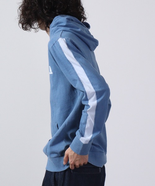 FUNALIVE(ファンアライブ)の「Denim-like jersey pullover hoodie / デニムライク天竺プルオーバーパーカー unisex(パーカー・メンズ・ブルー/インディゴブルー・L/XL/M)」の12枚目の写真