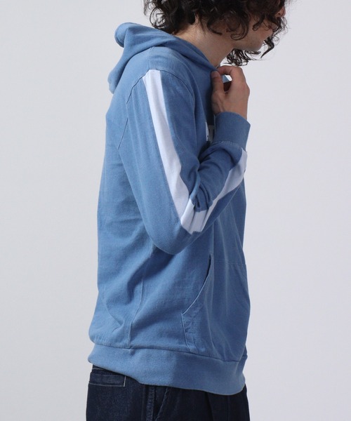 FUNALIVE(ファンアライブ)の「Denim-like jersey pullover hoodie / デニムライク天竺プルオーバーパーカー unisex(パーカー・メンズ・ブルー/インディゴブルー・L/XL/M)」の11枚目の写真