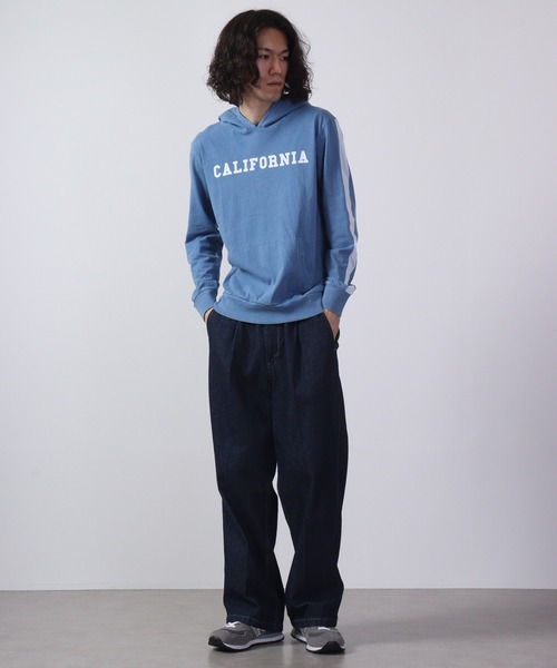 FUNALIVE(ファンアライブ)の「Denim-like jersey pullover hoodie / デニムライク天竺プルオーバーパーカー unisex(パーカー・メンズ・ブルー/インディゴブルー・L/XL/M)」の14枚目の写真