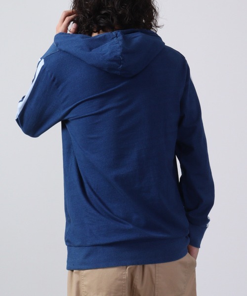 FUNALIVE(ファンアライブ)の「Denim-like jersey pullover hoodie / デニムライク天竺プルオーバーパーカー unisex(パーカー・メンズ・ブルー/インディゴブルー・L/XL/M)」の6枚目の写真