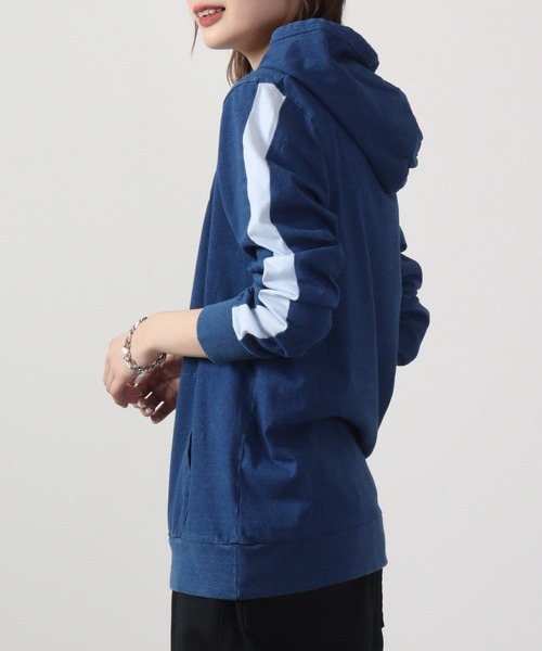 FUNALIVE(ファンアライブ)の「Denim-like jersey pullover hoodie / デニムライク天竺プルオーバーパーカー unisex(パーカー・メンズ・ブルー/インディゴブルー・L/XL/M)」の18枚目の写真