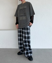 オンブレチェックワイドパンツ【ZOZOTOWN限定アイテム】