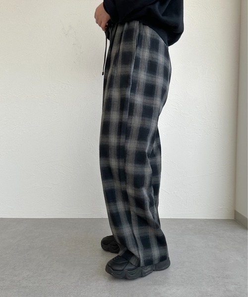 apres jour mignon(アプレジュールミニョン)の「オンブレチェックワイドパンツ【ZOZOTOWN限定アイテム】(その他パンツ・レディース・ブラック系その他/ブラック・MEDIUM/SMALL/X-LARGE)」の11枚目の写真