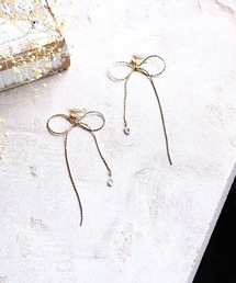 itam | 【itam】アイタム/ リボンノンホールピアス/ 金属アレルギー対応イヤリング(イヤリング)