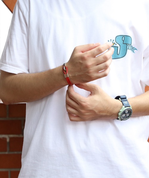 ８(eight)（エイト）の「ＮＥＷプレートフックブレス（ブレスレット・メンズ・レッド/ネイビー/ブラウン/キャメル/ブラック/ホワイト・FREE）」の6枚目の写真