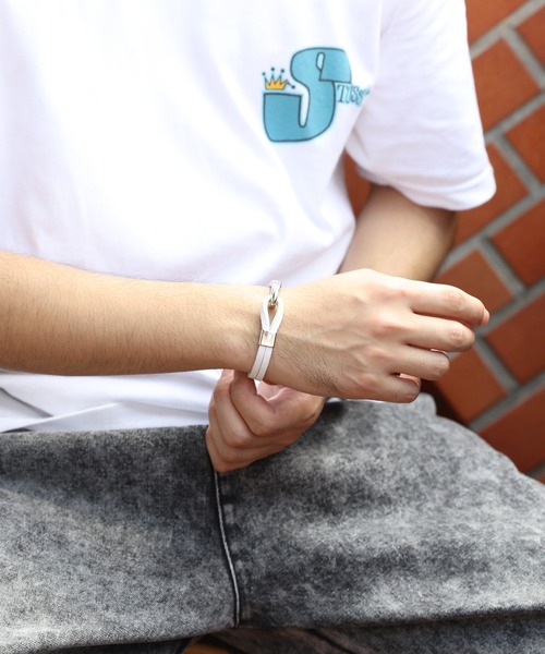 ８(eight)（エイト）の「ＮＥＷプレートフックブレス（ブレスレット・メンズ・レッド/ネイビー/ブラウン/キャメル/ブラック/ホワイト・FREE）」の15枚目の写真