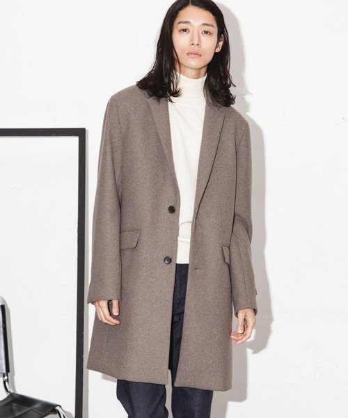 NANO universe(ナノユニバース)の「フレキシブルメルトンチェスターコート(チェスターコート・メンズ・ブラック/チャコール/モカ・M/S/L/XL)」の19枚目の写真