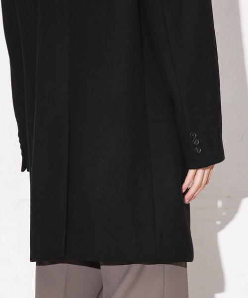 ナノ・ユニバース　チェスターコート　Ｌサイズ　ブラック NANO universe（ナノユニバース）の「ウールブレンドメルトン