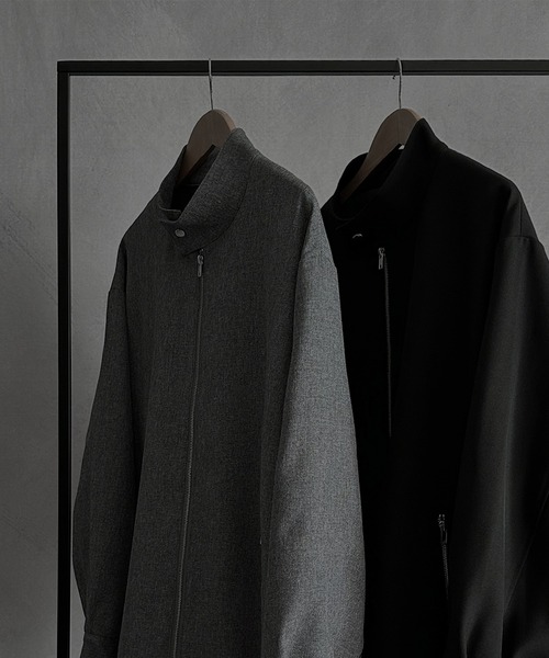 SERACE（セラス）の「【SERACE】Loose silhouette stand zip