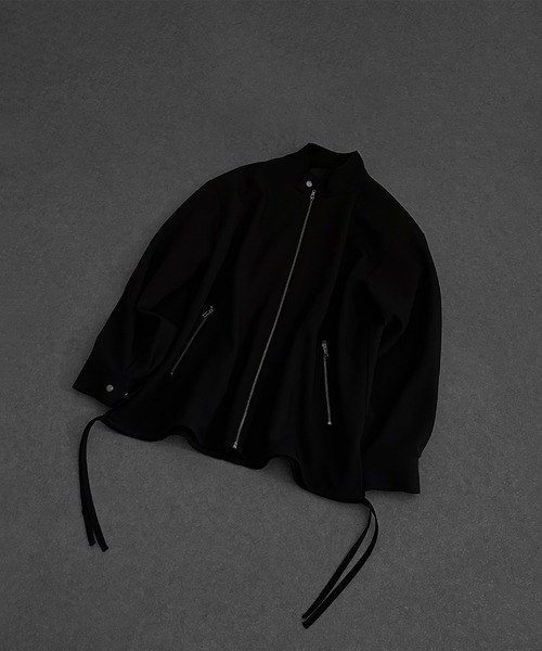 SERACE（セラス）の「【SERACE】Loose silhouette stand zip blouson / ルーズシルエットスタンドジップブルゾン（ブルゾン・メンズ・ブラック/グレー・M/L）」の10枚目の写真