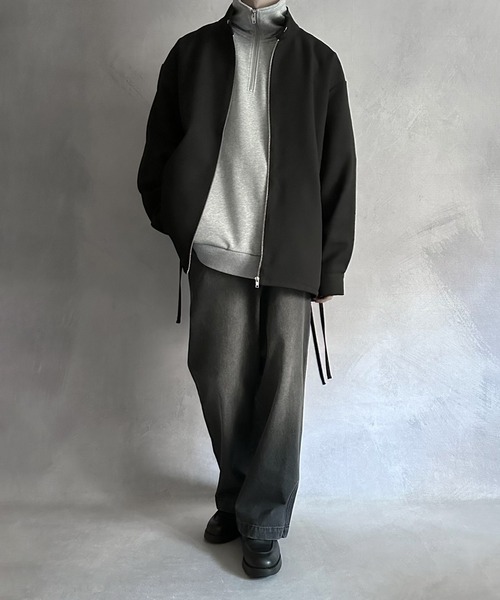 SERACE】Loose silhouette stand zip blouson / ルーズ