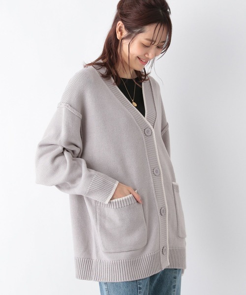 GLOBAL WORK(グローバルワーク)の「毛玉になりにくいミドルカーディガン/906700(カーディガン/ボレロ・レディース・杢グレー/ブラック/ホワイト系その他・MEDIUM/LARGE)」の3枚目の写真