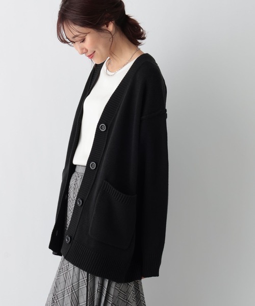 GLOBAL WORK(グローバルワーク)の「毛玉になりにくいミドルカーディガン/906700(カーディガン/ボレロ・レディース・杢グレー/ブラック/ホワイト系その他・MEDIUM/LARGE)」の10枚目の写真