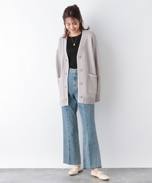 【新品未使用】単衣 スッキリ都会派 シンプルで洗練された付け下げ◇ライトグレー WEB限定】〈手洗い可能〉ダンボール ダブルジップ フーディー 1