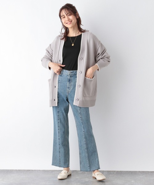 GLOBAL WORK(グローバルワーク)の「毛玉になりにくいミドルカーディガン/906700(カーディガン/ボレロ・レディース・杢グレー/ブラック/ホワイト系その他・MEDIUM/LARGE)」の15枚目の写真