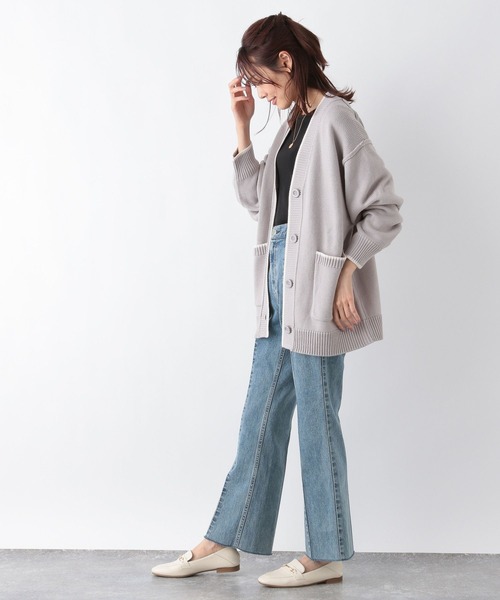 GLOBAL WORK(グローバルワーク)の「毛玉になりにくいミドルカーディガン/906700(カーディガン/ボレロ・レディース・杢グレー/ブラック/ホワイト系その他・MEDIUM/LARGE)」の16枚目の写真