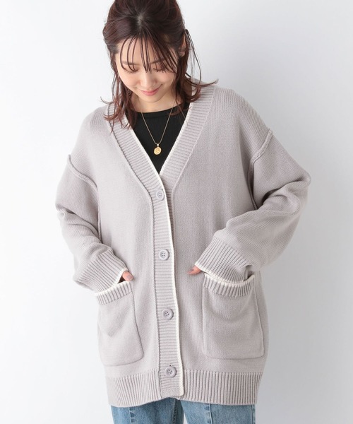 GLOBAL WORK(グローバルワーク)の「毛玉になりにくいミドルカーディガン/906700(カーディガン/ボレロ・レディース・杢グレー/ブラック/ホワイト系その他・MEDIUM/LARGE)」の18枚目の写真