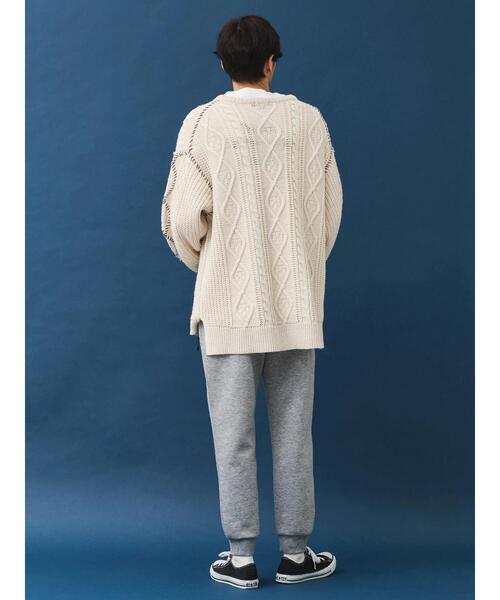 CRAFT STANDARD BOUTIQUE（クラフトスタンダードブティック）の「【男女兼用】ハンドステッチケーブルニット（ニット/セーター・レディース・マスタード/ブラック/アイボリー/モカ・M/L/XL）」の22枚目の写真