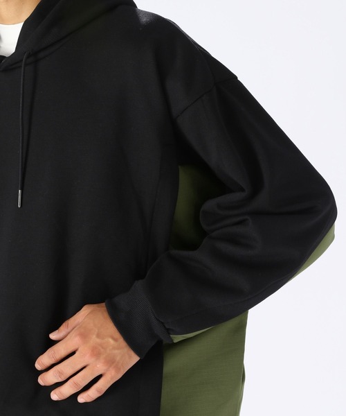 niko and...（ニコアンド）の「脇布帛切り替えパーカー（パーカー・メンズ・パープル/ブラック/ベージュ・MEDIUM/LARGE）」の14枚目の写真