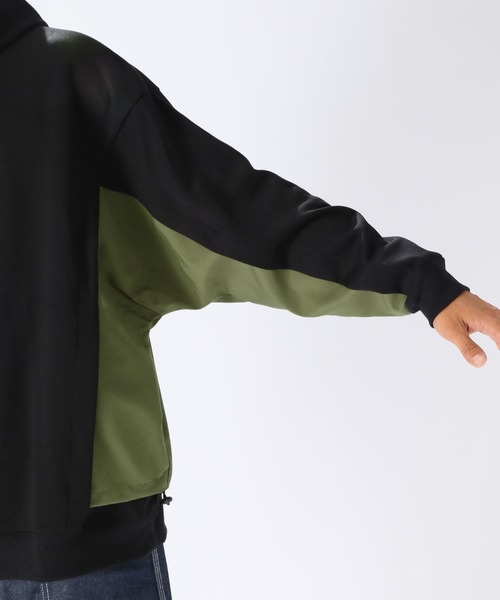 niko and...（ニコアンド）の「脇布帛切り替えパーカー（パーカー・メンズ・パープル/ブラック/ベージュ・MEDIUM/LARGE）」の15枚目の写真