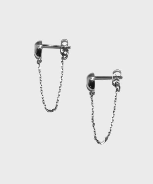 LHME(エルエイチエムイー)の「【WEB限定】”Aqua”プチオーバルピアス/チェーンループ/サージカルステンレス(金属アレルギー対応)【LHME / エルエイチエムイー】(ピアス(両耳用)・レディース・シルバー/ゴールド・ONE SIZE)」の1枚目の写真