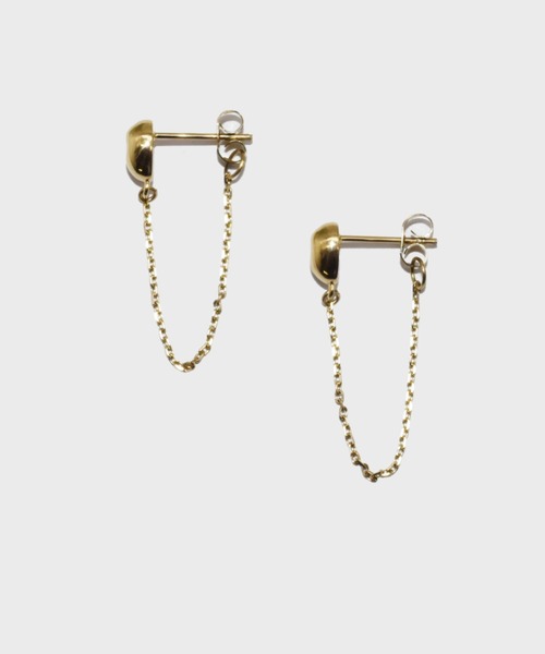 LHME(エルエイチエムイー)の「【WEB限定】”Aqua”プチオーバルピアス/チェーンループ/サージカルステンレス(金属アレルギー対応)【LHME / エルエイチエムイー】(ピアス(両耳用)・レディース・シルバー/ゴールド・ONE SIZE)」の2枚目の写真