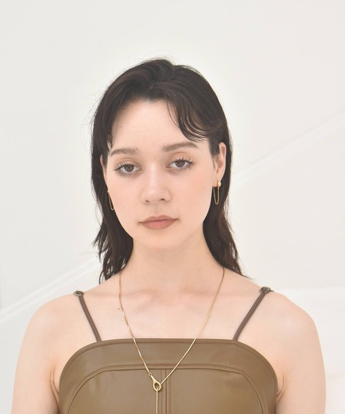 LHME(エルエイチエムイー)の「【WEB限定】”Aqua”プチオーバルピアス/チェーンループ/サージカルステンレス(金属アレルギー対応)【LHME / エルエイチエムイー】(ピアス(両耳用)・レディース・シルバー/ゴールド・ONE SIZE)」の10枚目の写真