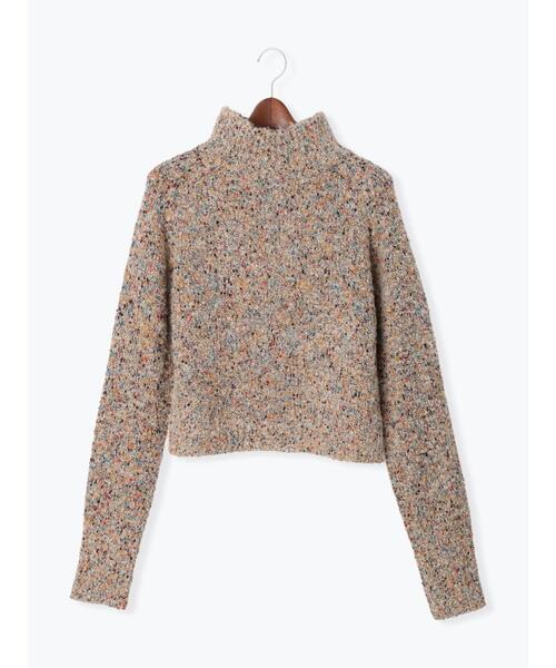 Te chichi(テチチ)の「カラーネップハイネッククロップト丈ニット(ニット/セーター・レディース・チャコールグレー/ベージュ・F)」の10枚目の写真