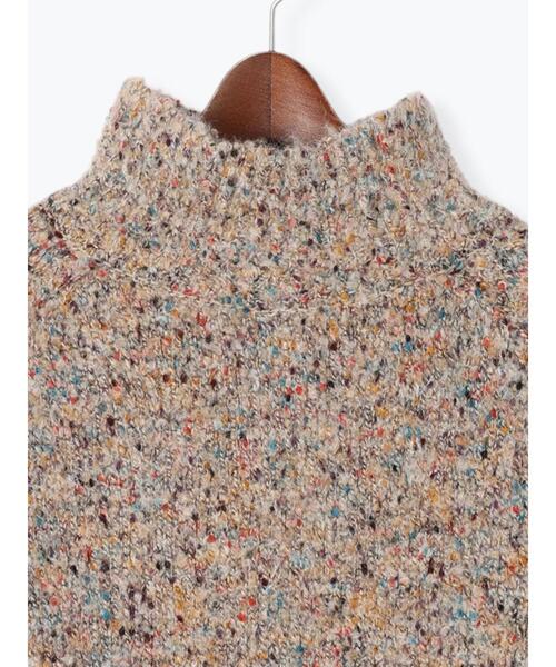 Te chichi(テチチ)の「カラーネップハイネッククロップト丈ニット(ニット/セーター・レディース・チャコールグレー/ベージュ・F)」の12枚目の写真