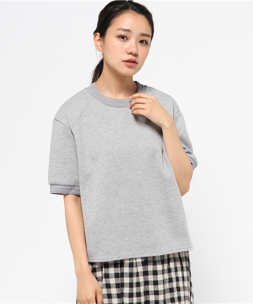 OUTLET(アウトレット)の「【Ciaopanic】タックリブ半袖プルオーバー(Tシャツ/カットソー・レディース・グレー/ブラック/ホワイト/ネイビー・FREE)」の3枚目の写真