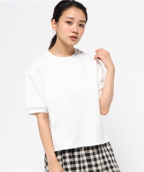OUTLET(アウトレット)の「【Ciaopanic】タックリブ半袖プルオーバー(Tシャツ/カットソー・レディース・グレー/ブラック/ホワイト/ネイビー・FREE)」の2枚目の写真