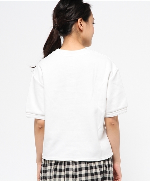 OUTLET(アウトレット)の「【Ciaopanic】タックリブ半袖プルオーバー(Tシャツ/カットソー・レディース・グレー/ブラック/ホワイト/ネイビー・FREE)」の7枚目の写真